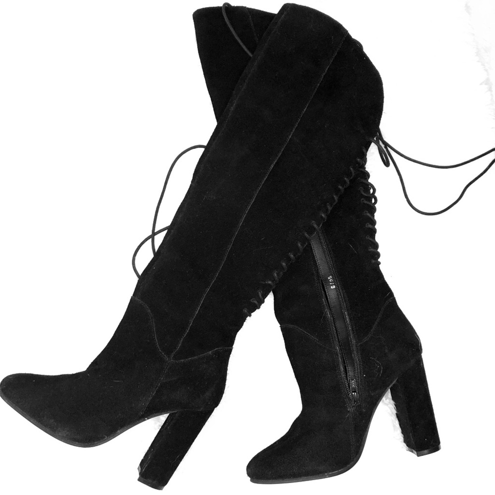 Steve Madden Lace Up Thigh Highs